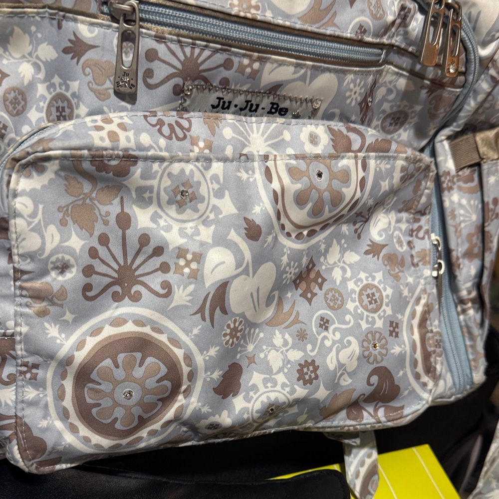 Ju-Ju-Be Blue and Brown Floral Bag